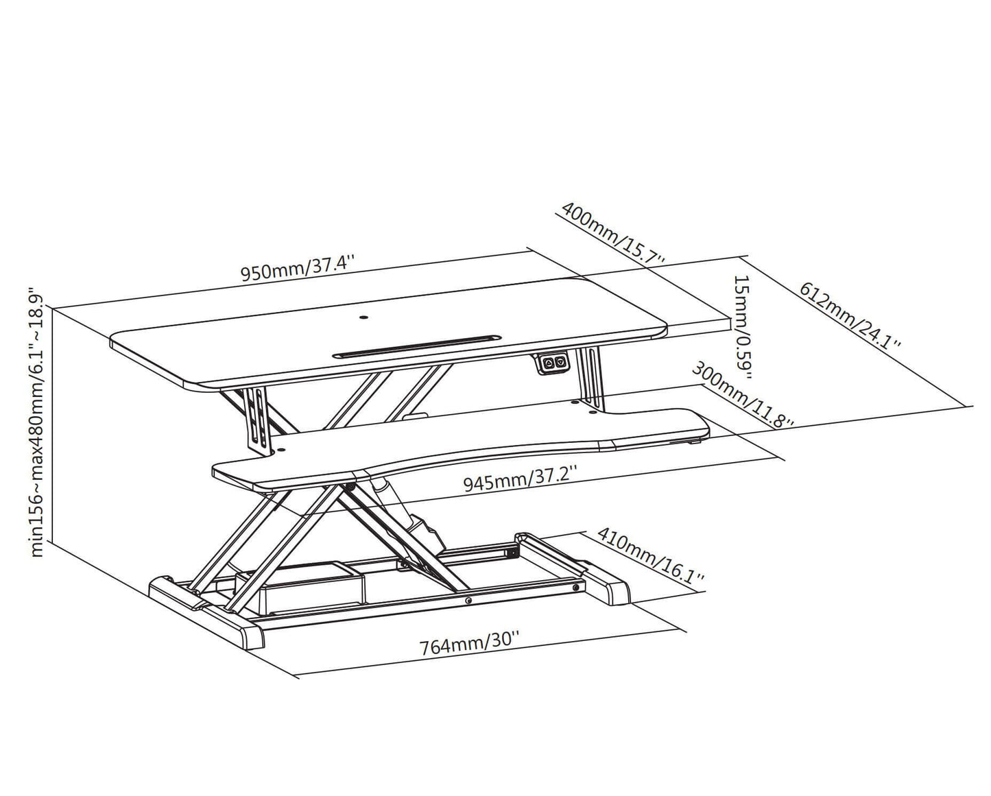 Standing Desk Converter